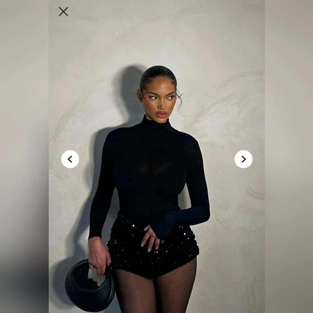 Fashion Nova- Pamela Turtle Neck Long Sleeve Bodysuit- W Sz Small - Picture 3 of 9